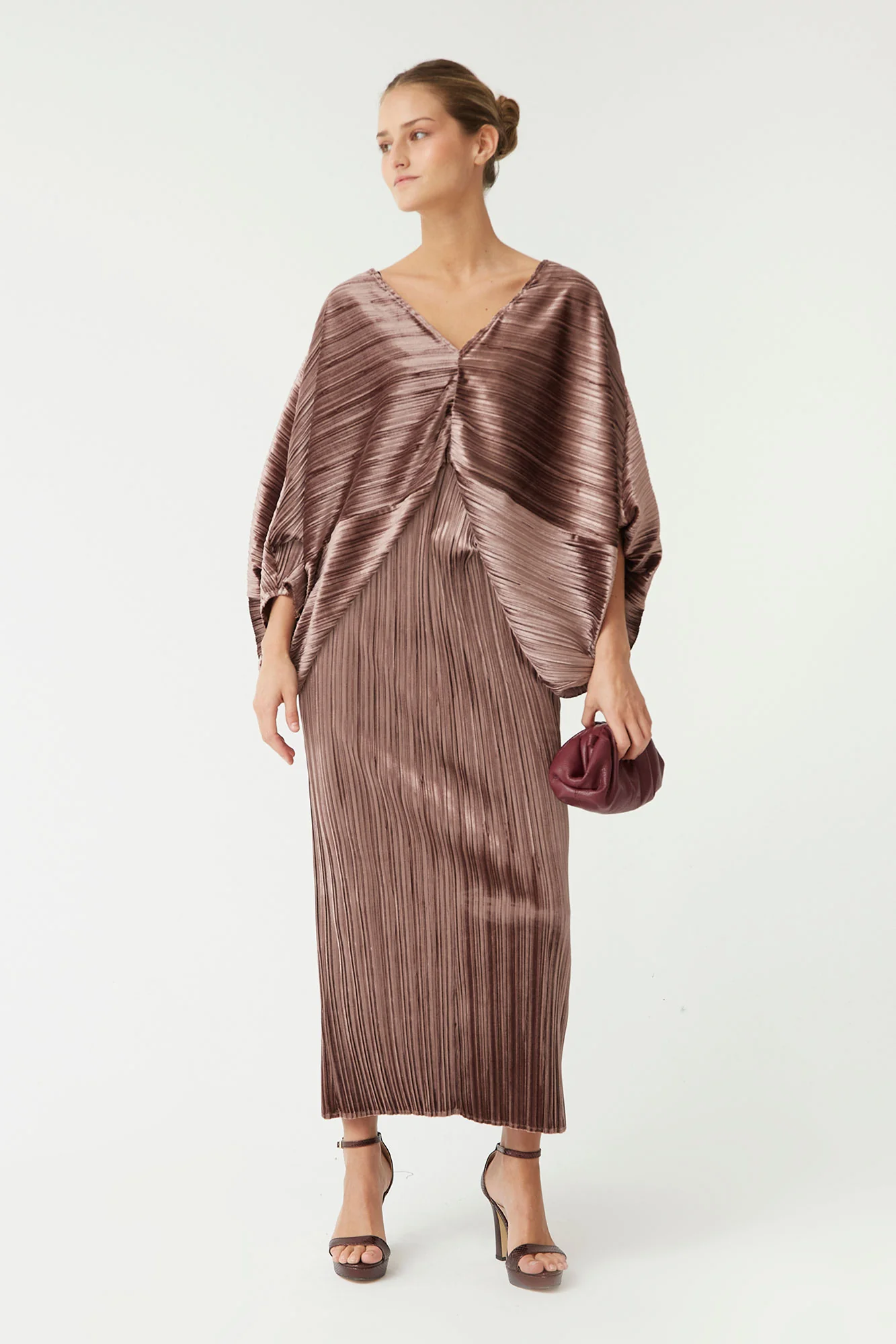 VESTIDO MUSA MARRON